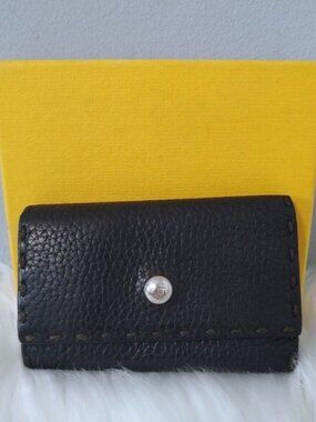 Fendi Selleria leather keyholder case EUC